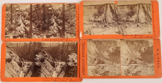 Dutch Flat Hydraulic Mining Stereoview Group [199957]