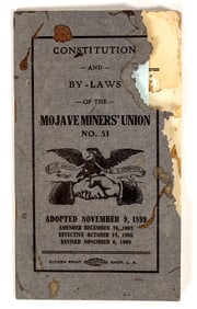 Mojave Miners' Union No. 51 Constitution and By-Laws, 1909 [197632]