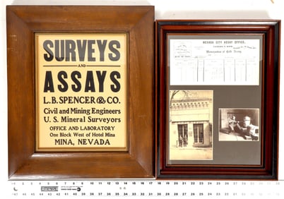 Assay Ephemera Pair: Nevada City, CA and Mina, NV [197072]