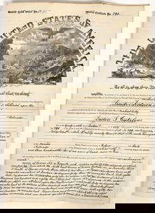 Nevadaville, Colorado Ghost Town Mining Claim [198788]: Claim is for a mining lode in Nevadaville, Colorado, of Gilpin County. Hand drawn map w/ color and excellent contrast. The paper feels sturdy to the touch, with a similar thickness as cardstock. This