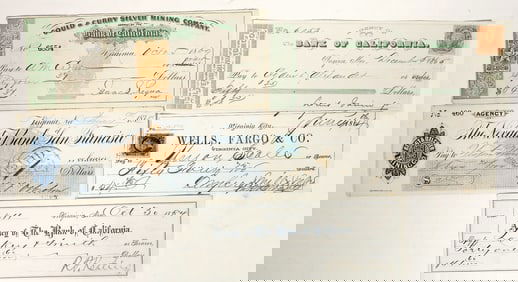 Virginia City, Nevada Mining Checks to Merchants [199794]