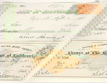 Virginia City, Nevada Gould & Curry Mine Check Pair for Coin Collectors [198880]