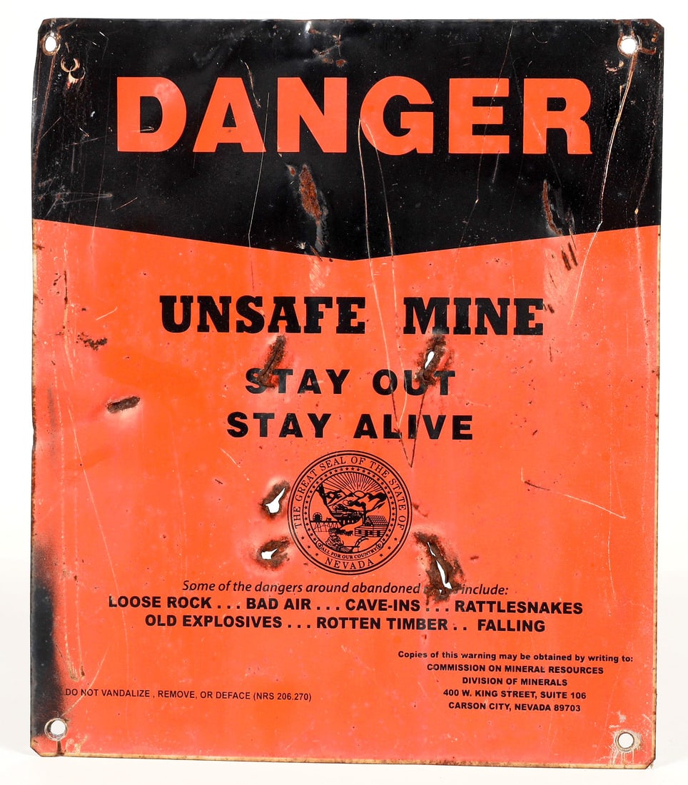 Nevada Mine Danger Metal Sign [200316] (1 of 1)
