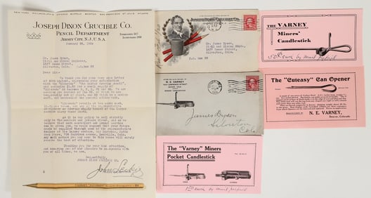 Varney Candlestick and Dixon Crucible Co. Letters/Covers [200360]