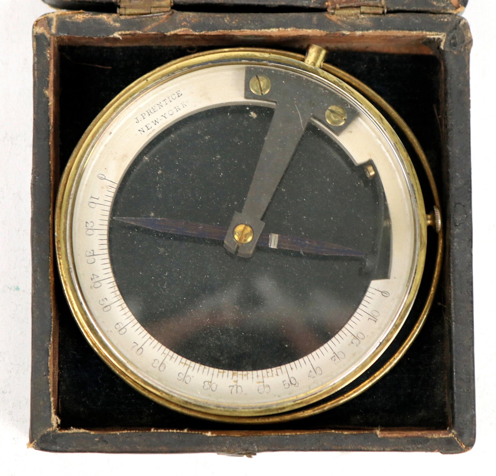 J. Prentice Miner's Dip Compass with Case  [200040] (1 of 4)