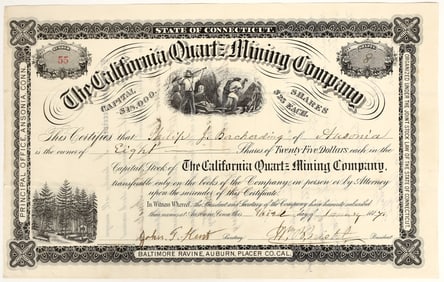 California Quartz Mining Company Stock Certificate [200475]