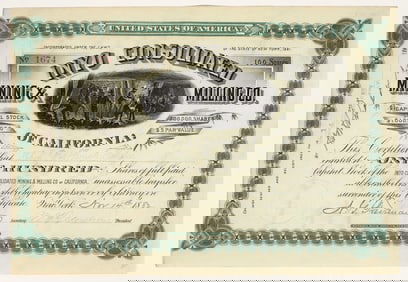 Inyo Consolidated Mining & Milling Company Stock, 1882 [165532]