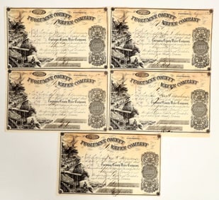 Tuolumne County Water Co. Stocks Signed by DO Mills (5) [199269]