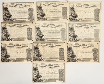 Tuolumne County Water Company Stock Certificate Group (10) [199273]