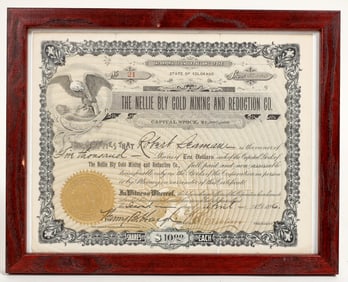 Nellie Bly Gold Mining & Reduction Company Stock Certificate [198647]