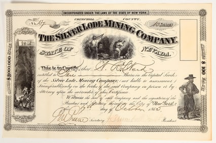 Silver Lode Mining Company Stock Certificate [200463]