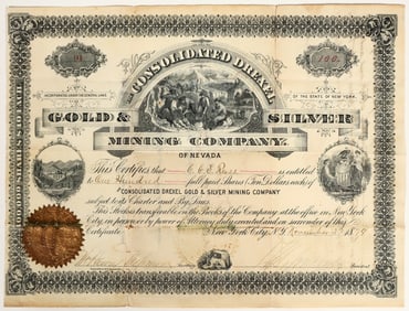 Consolidated Drexel Gold & Silver Mining Co. of Nevada Stock Certificate [200472]