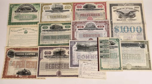 New York Railroad Stock & Bond Collection [199658]