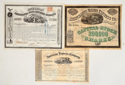 American Express Company Stock Collection incl. Key Signatures (Wells, Fargo, Butterfield) [199965]