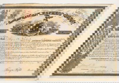 American Express Company Stock Signed by Wells & Fargo [197912]