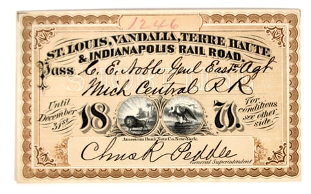 St. Louis, Vandalia, Terre Haute & Indianapolis Railroad Pass [199151]