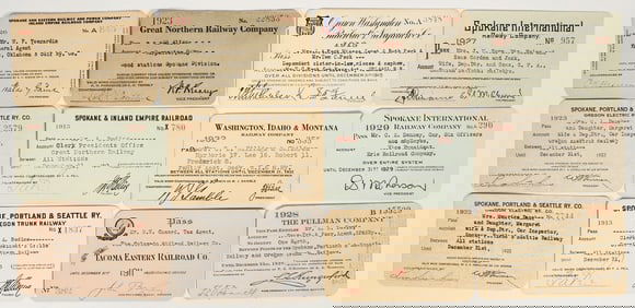Washington Railroad Passes Collection [183908]