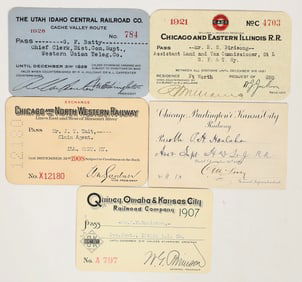 Railroad Pass Collection: Five Different [183926]