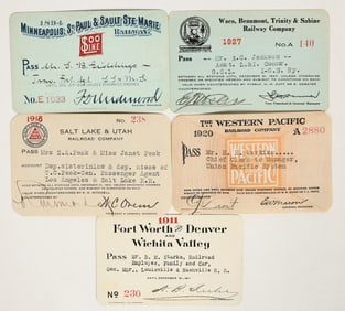 Railroad Pass Collection: Five Different [183925]