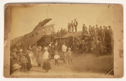 California Railroad Crash Cabinet Card, c.1890 [197683]