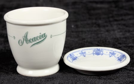 Colorado Railroad Butter Dish and Acacia Hotel Egg Cup [197058]