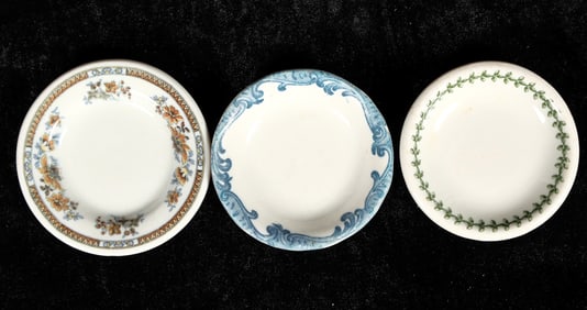 Railroad Butter Dishes, 3 Different [197064]