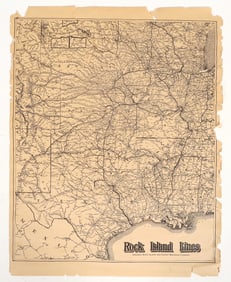 Rock Island Railroad Lines Map, undated, c1910 [196844]