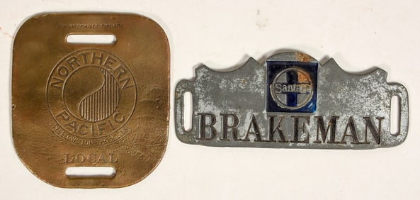 Northern Pacific and Sant Fe Metal Tags [199365]