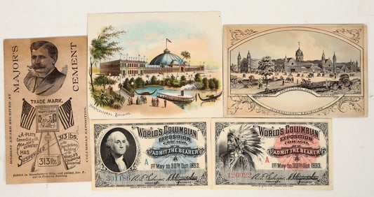 World's Columbian Exposition Tickets & Tradecards [197546]