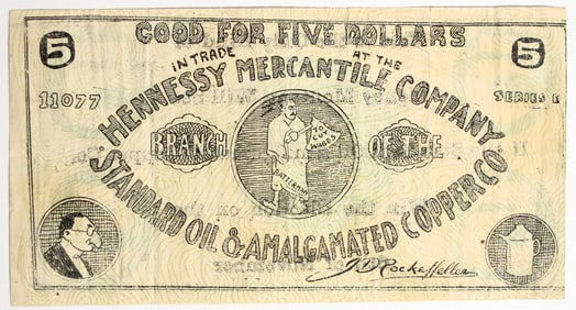 Satirical Standard Oil $5 Scrip [200116]