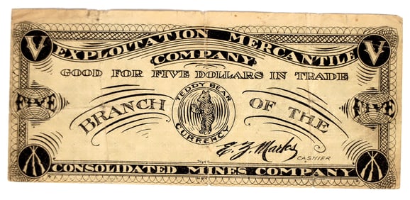 Satirical "Teddy Bear" Note Goldfield [200276]