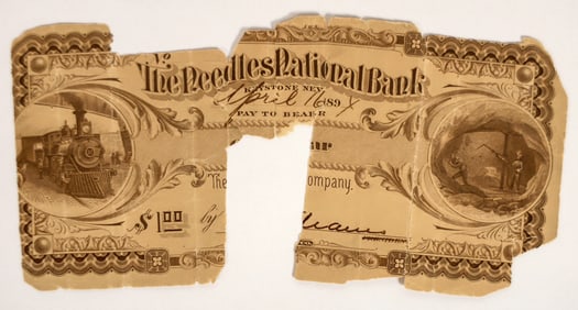 Needles National Bank to Keystone Mining Company $1 Bearer Note [200270]