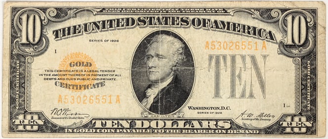 U.S. $10 Gold Certificate Series 1928 [197343]