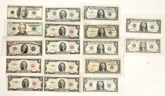 Star Note Collection [200551]: Star notes are replacement banknotes used by the Bureau of Engraving and Printing when a flawed or damaged note is removed from a print run. They are identified by a star symbol (*) at the end of thei