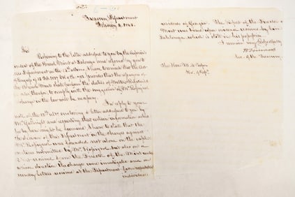 Dahlonega Mint Supt. Rossignol Fired, Replaced by President Tyler Family Member 1843 [196909]