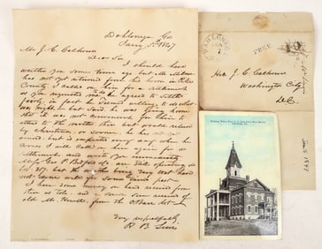 J.C. Calhoun Mine and Dahlonega Mint Letter, 1847 [196862]