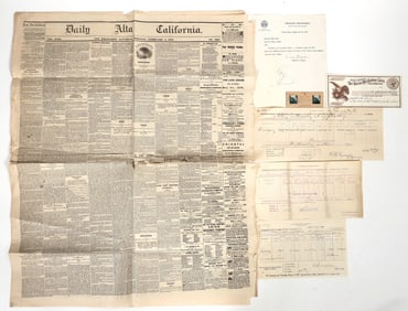 Carson City Mint Ephemera Group incl. Comstock Deposits [197507]