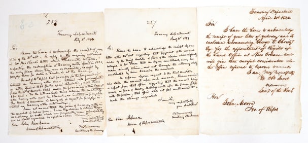 Walter Forward, Sec. of Treasury Signed Letters, 3 [196861]