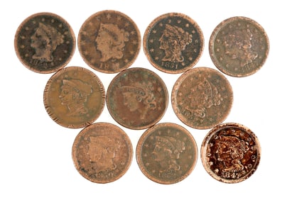 Large Cents (10) [200091]