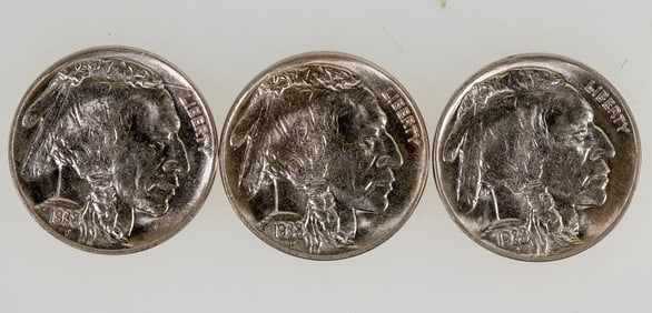 Buffalo Nickels BU 1938-D (3) [199844]