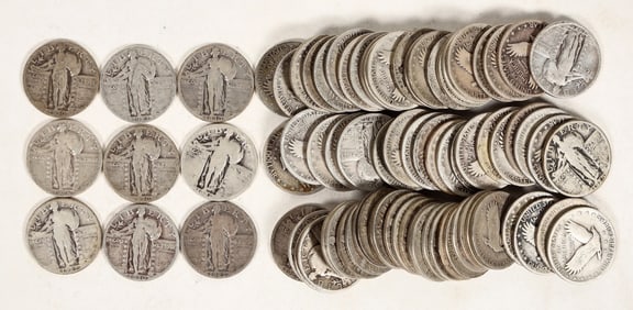Standing Liberty Quarters (80) [200543]