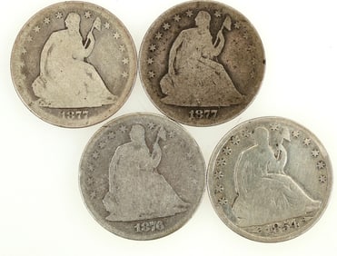 Seated Liberty Half Dollars (4) [197835]