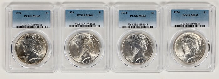 Peace Dollars 1924 (4) [197760]