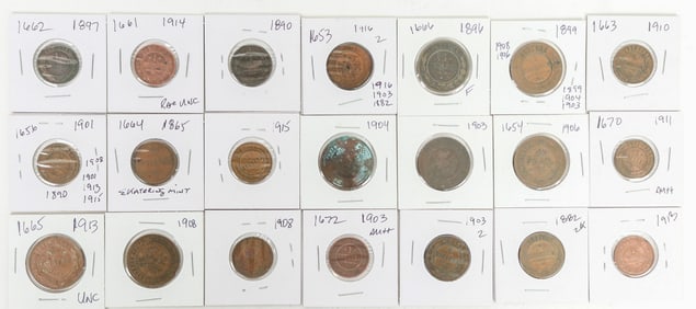 Russian Copper Coin Collection 1865-1916 (21) [190724]