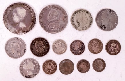 World Silver Coins (1800s) (15) [176259]