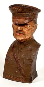 Army General John Pershing Cast Iron Bank. [200169]
