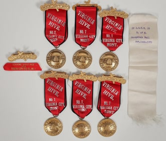Ladies of the Maccabees Female Auxiliary Society Ribbons (6) c.1900-1920's [197822]