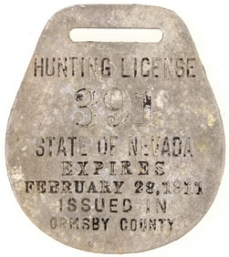 Ormsby County Hunting License, 1911 [198476]