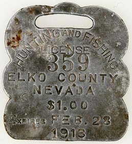 Elko, NV - Hunting License, 1913, Gorgeous Toning [198473]