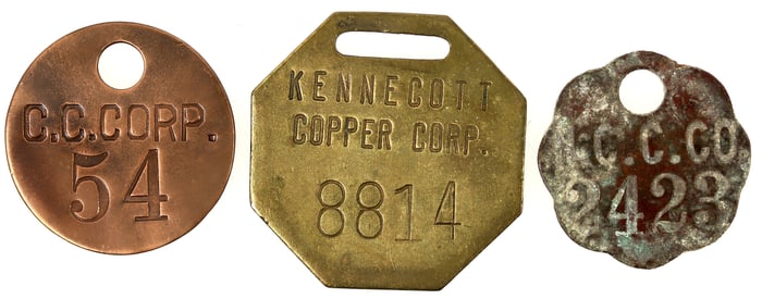 Ely Mining Equipment Tags, Group (3) [198462]